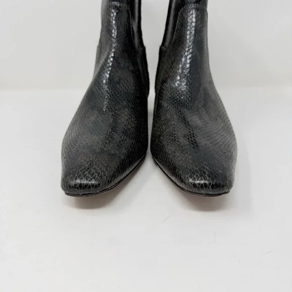 New Free People Easy Does It Ankle Boot Snake Print Vegan Leather Sz 8 - Picture 10 of 14
